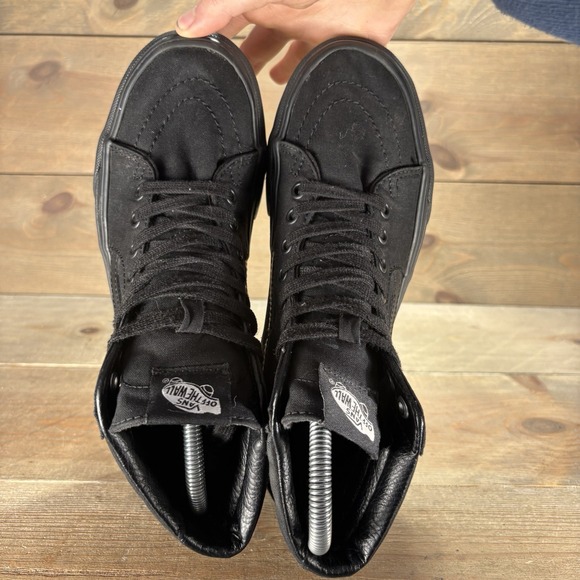 vans SK8 HI womens size 7 shoes black athletic skate sneakers - Picture 6 of 9